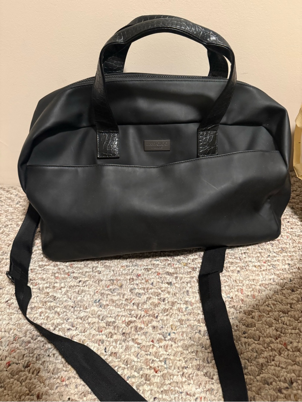 Jimmy Choo Black Duffel Bag- Jimmy Choo Weekender Bag